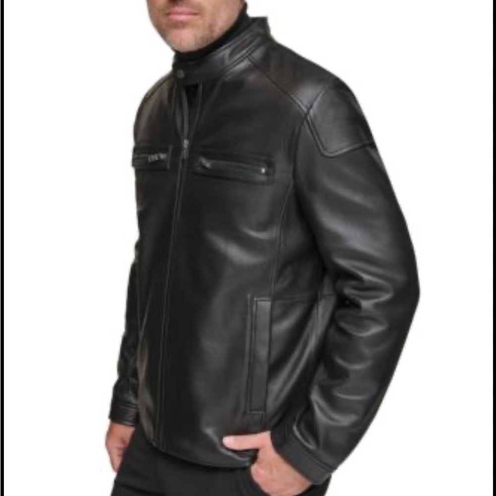 Marc New York Black Leather Jacket - Small